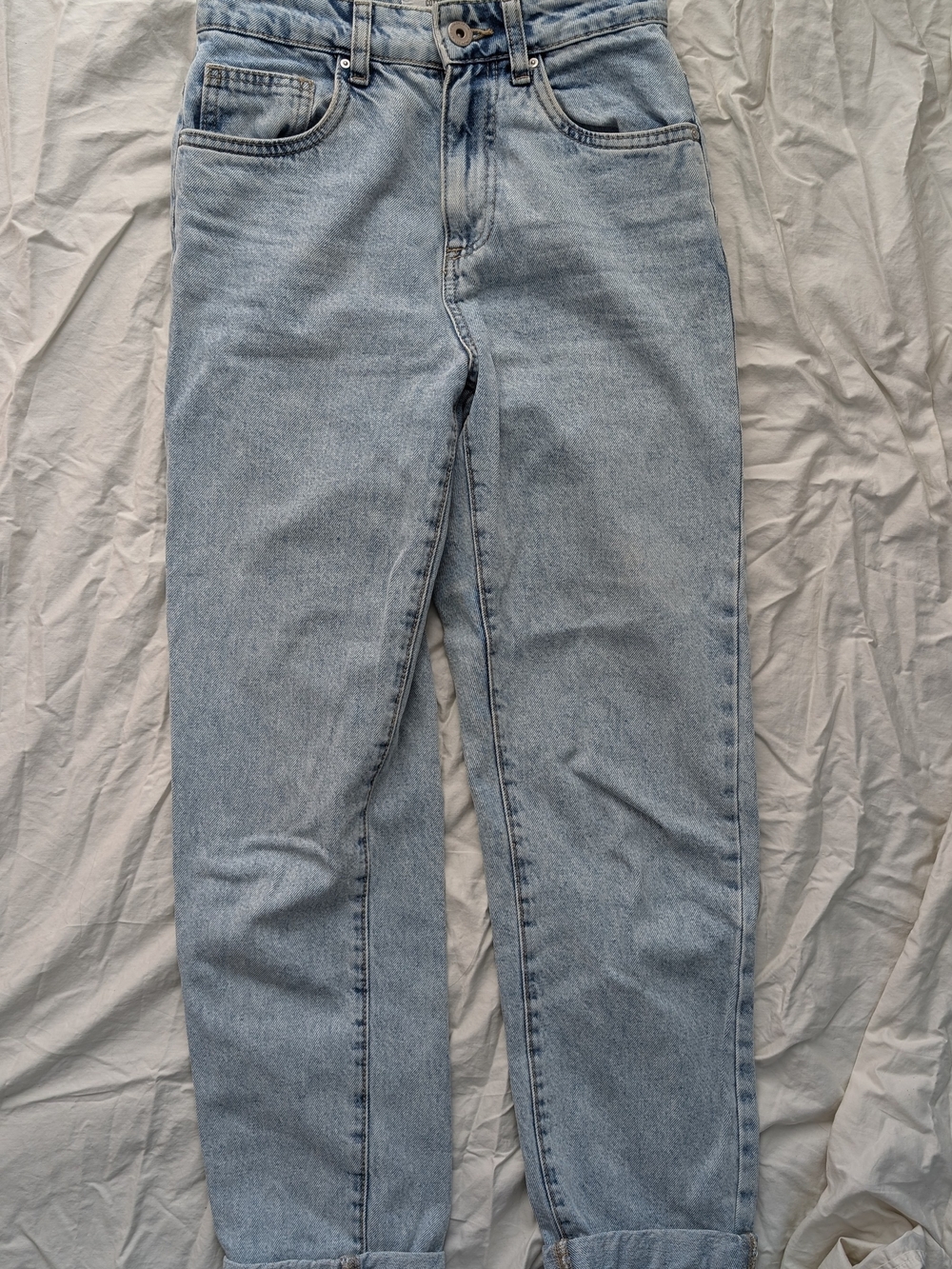 Cotton On Light Blue High-Rise Straight Jeans